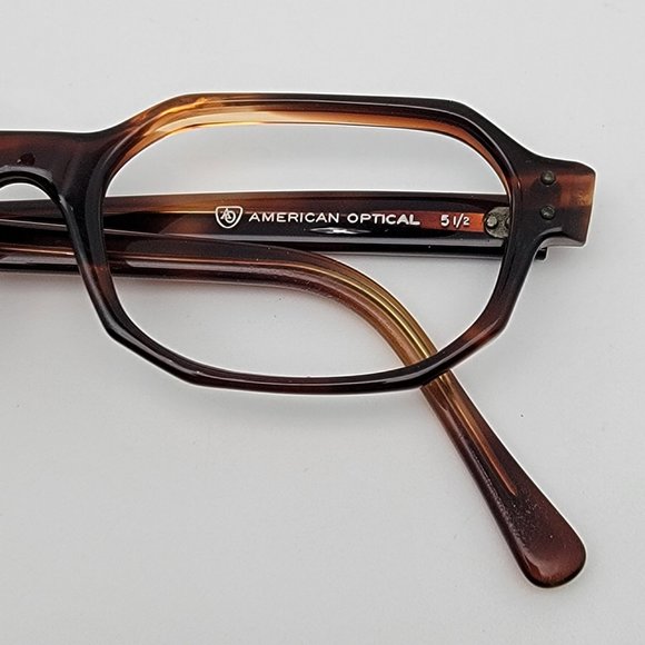 American Optical AO 521 Brown Tortoise Eyeglasses Frame USA 48-17-130 - Picture 11 of 12